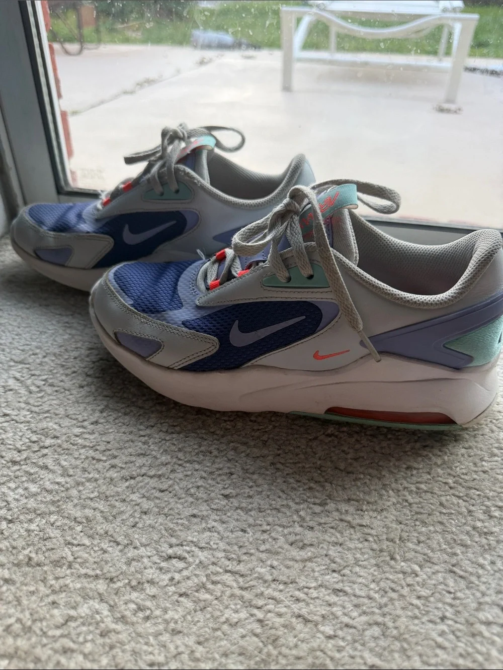 Nike Air Max Bolt Kids Youth Running Shoes Purple Teal Grey  - Youth Size 6